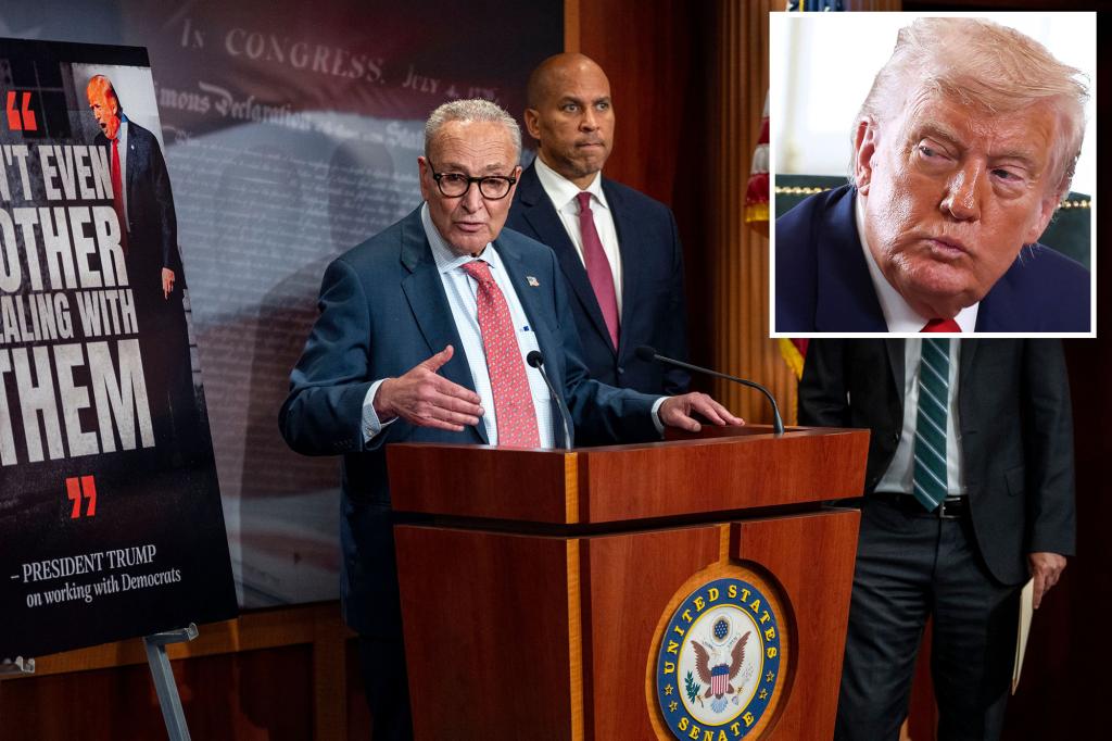 Chuck Schumer and Hakeem Jeffries 'demand' meeting with Trump as...